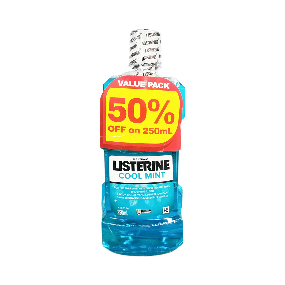 Listerine Mouthwash Cool Mint 500ml + 250ml