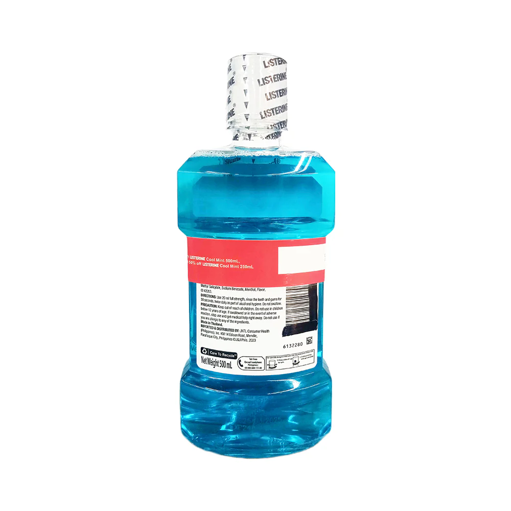 Listerine Mouthwash Cool Mint 500ml + 250ml - Image 2
