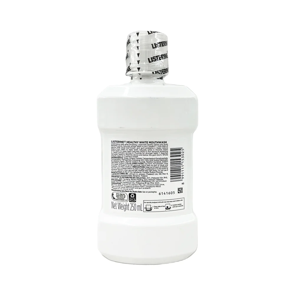 Listerine Mouthwash Healthy White 250ml - Image 2