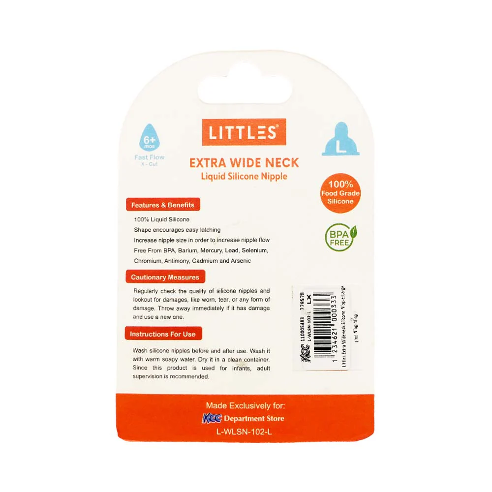 Littles Extra Wideneck Silicone Nipple - Image 2