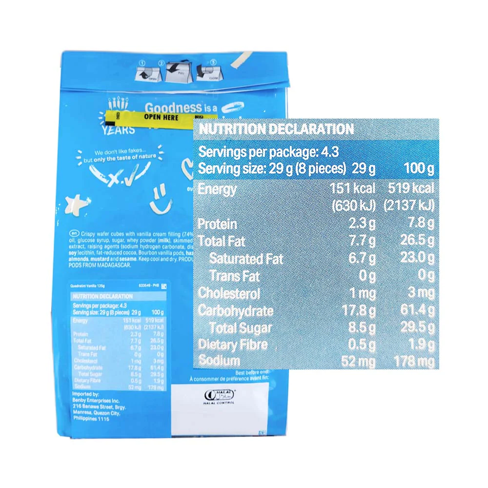 Loacker Wafer Quadratini Vanilla 125g - Image 2