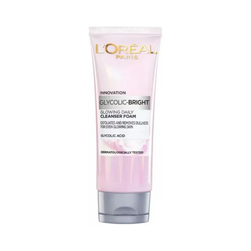 L'Oreal Glycolic Bright Glowing Daily Cleanser Foam 100ml - Image 2