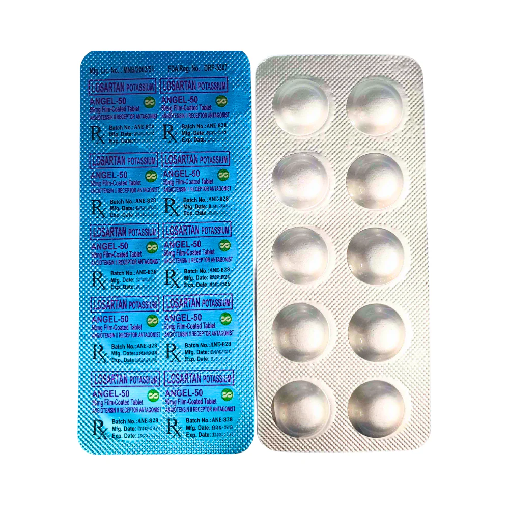 Losartan Potassium 50mg Film-Coated Tablet By 10's - Image 2