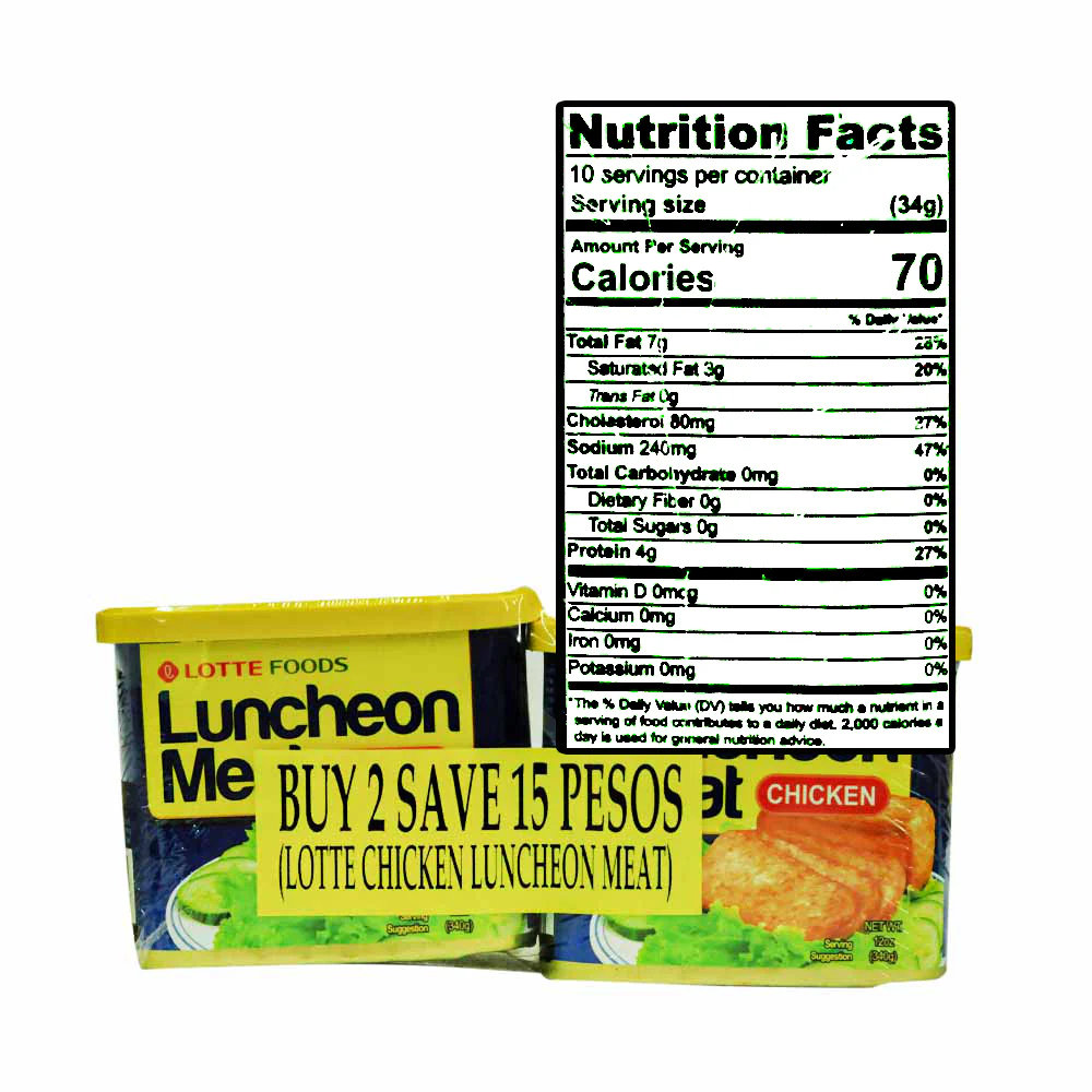 Lotte Luncheon Meat Chicken 340g x 2's - Image 2