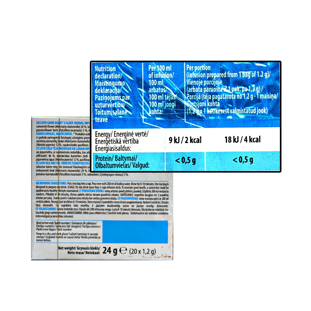 Loyd Good Night's Sleep Herbal Infusion 20 Tea Bags - Image 2