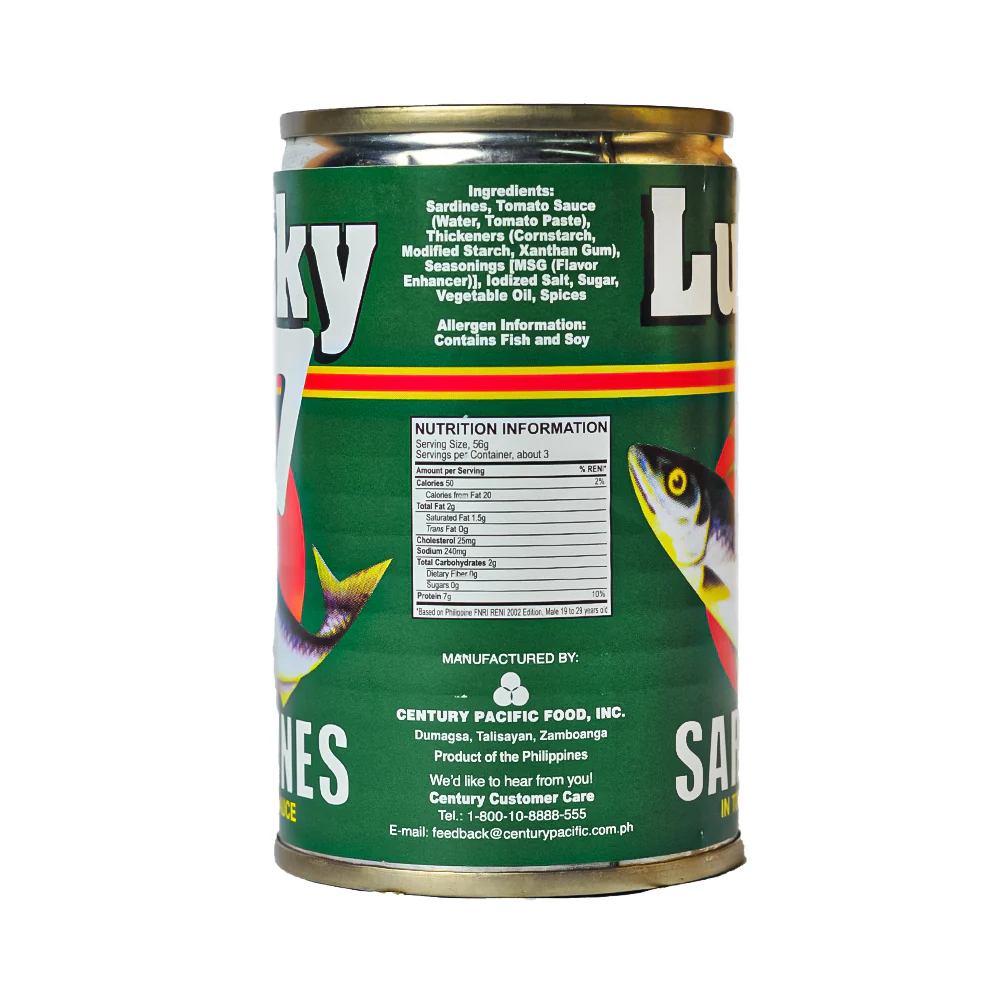 Lucky 7 Sardines In Tomato Sauce 155g - Image 2