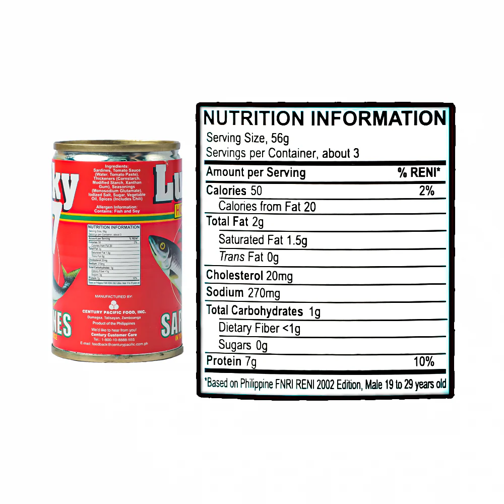 Lucky 7 Sardines In Tomato Sauce With Chili 155g - Image 3