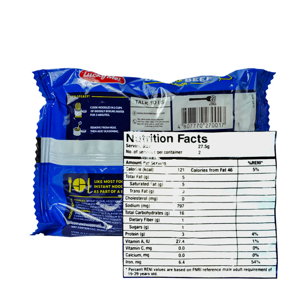 Lucky Me Instant Noodles Beef 55g - Image 2