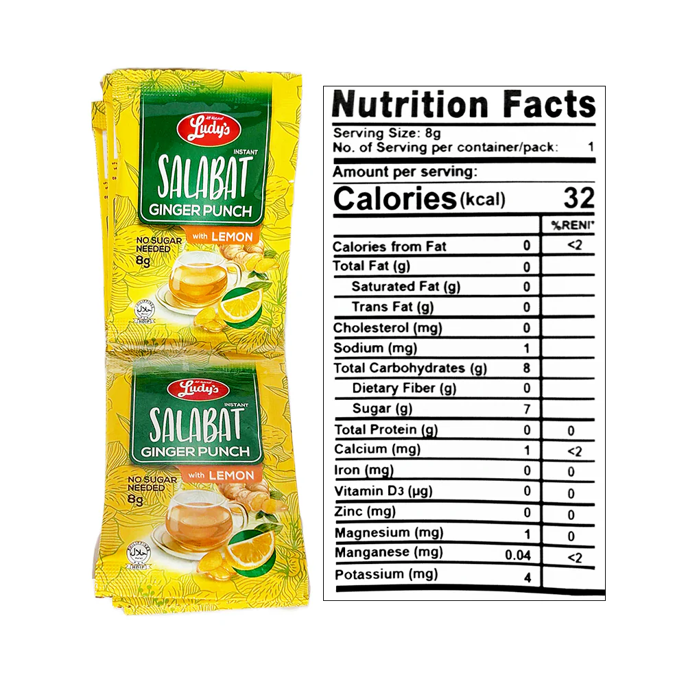 Ludy's Instant Salabat Ginger Punch With Lemon 8g x 12's - Image 2