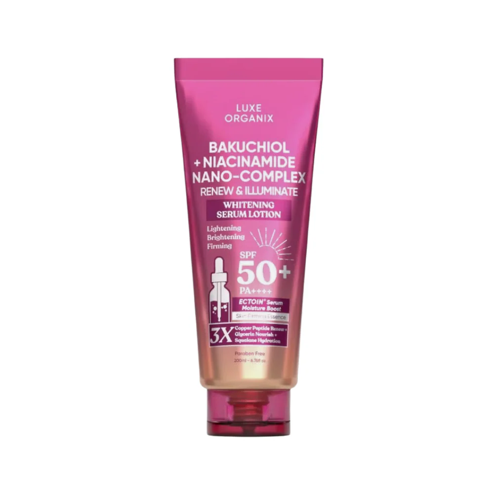 Luxe Organix Bakuchiol + Niacinamide Nano-Complex Whitening Serum Lotion 200ml - Image 2