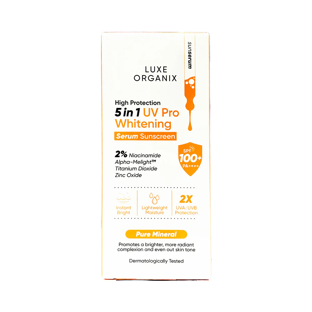Luxe Organix 5in1 UV Pro Whitening Serum Sunscreen SPF 47 PA+++ 40ml - Image 2