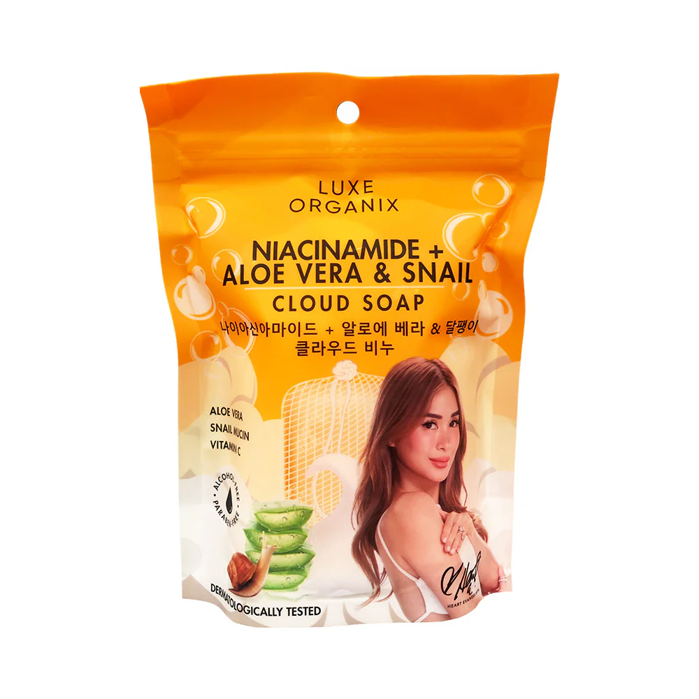 Luxe Organix Aloe Vera And Snail Moisturizing Cloud Soap 180g - Image 2