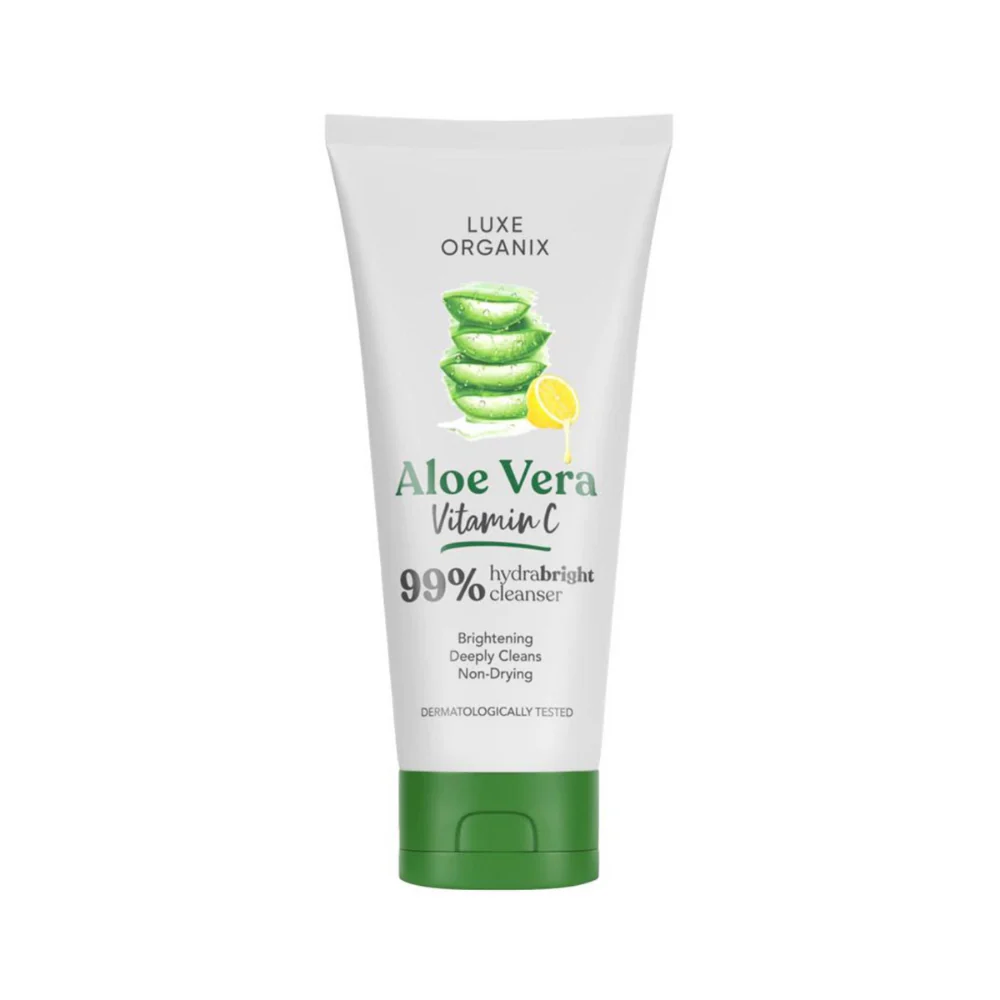 Luxe Organix Aloe Vera Vitamin C Hydrabright Cleanser 120ml - Image 2