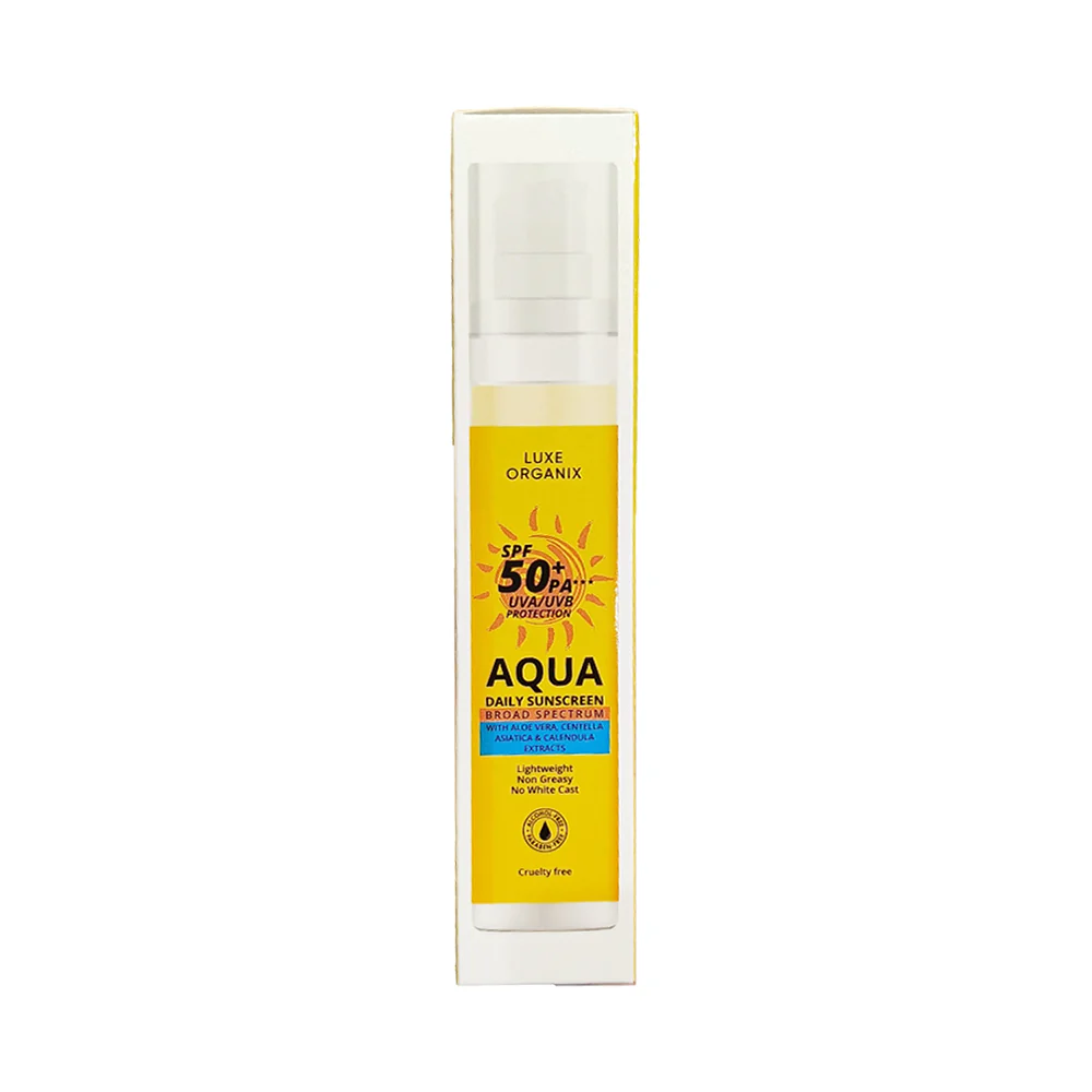 Luxe Organix Aqua Daily Sunscreen SPF50+ PA+++ UVA/UVB Protection 50ml - Image 2