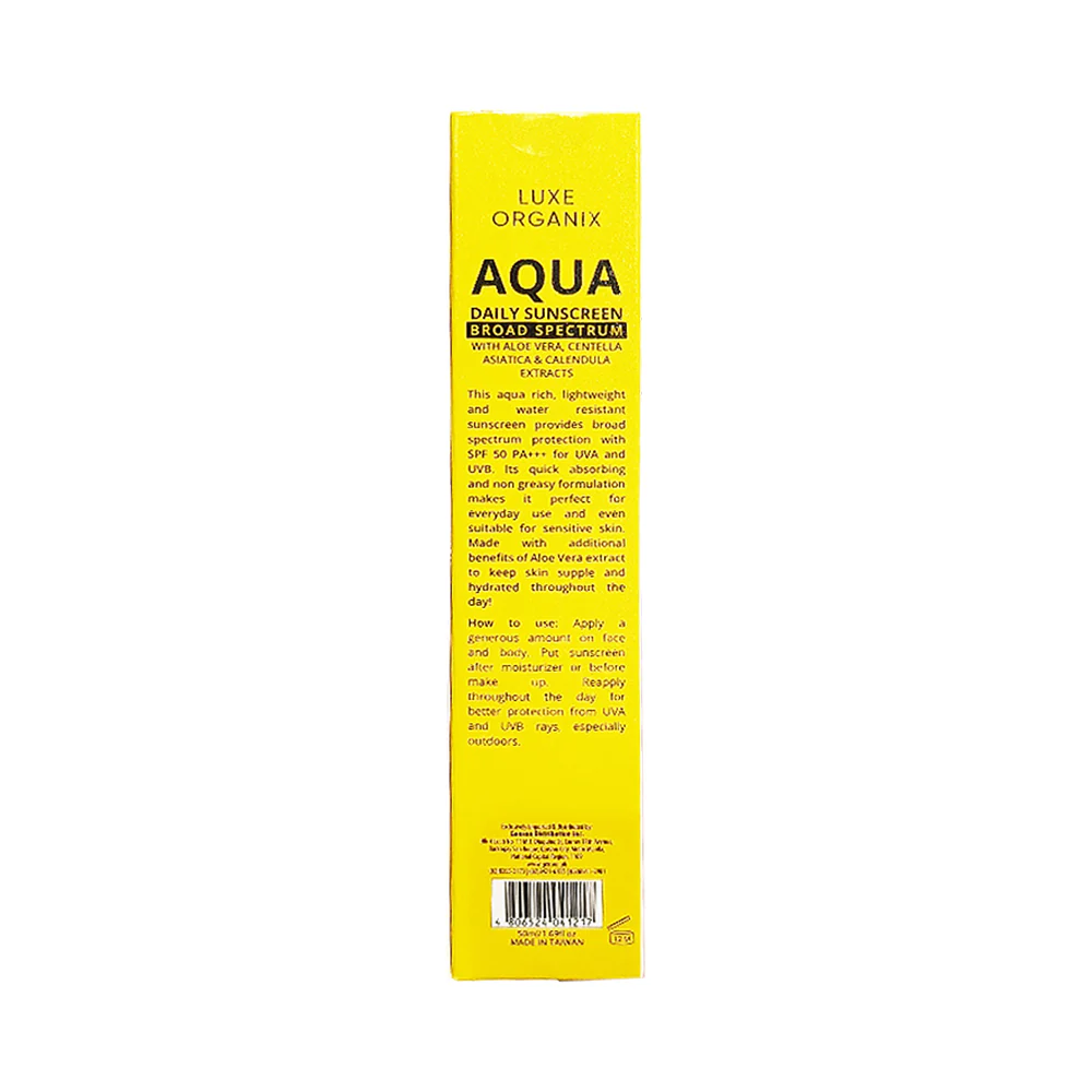 Luxe Organix Aqua Daily Sunscreen SPF50+ PA+++ UVA/UVB Protection 50ml - Image 4