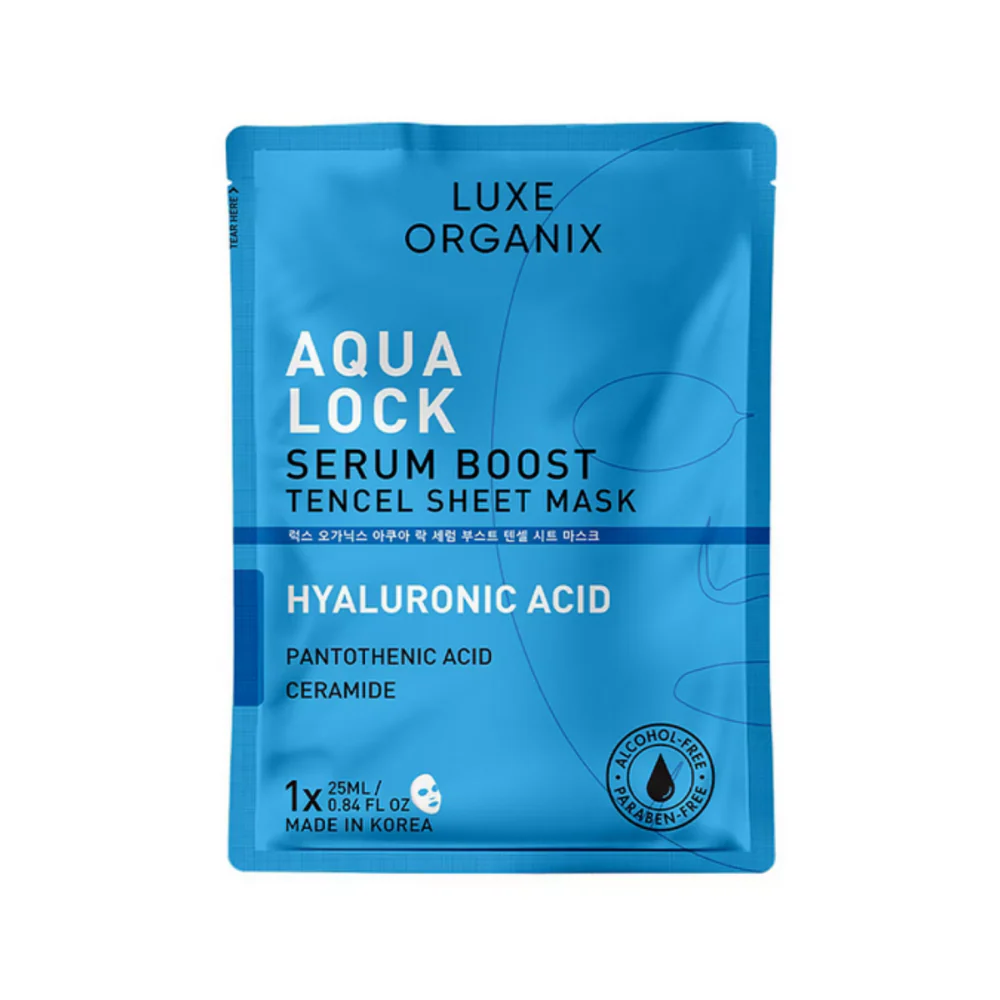 Luxe Organix Aqua Lock Serum Boost Sheet Mask 25ml - Image 2