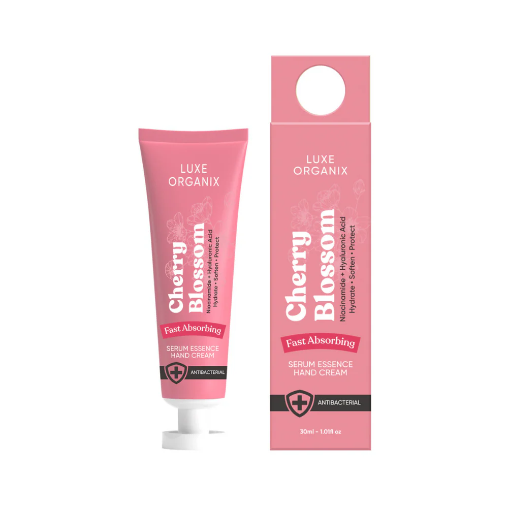 Luxe Organix Cherry Blossom Serum Essence Hand Cream 30ml - Image 2