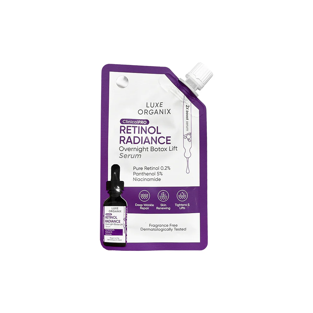 Luxe Organix Clinical Pro Retinol Radiance Overnight Botox Lift Serum 7ml - Image 2