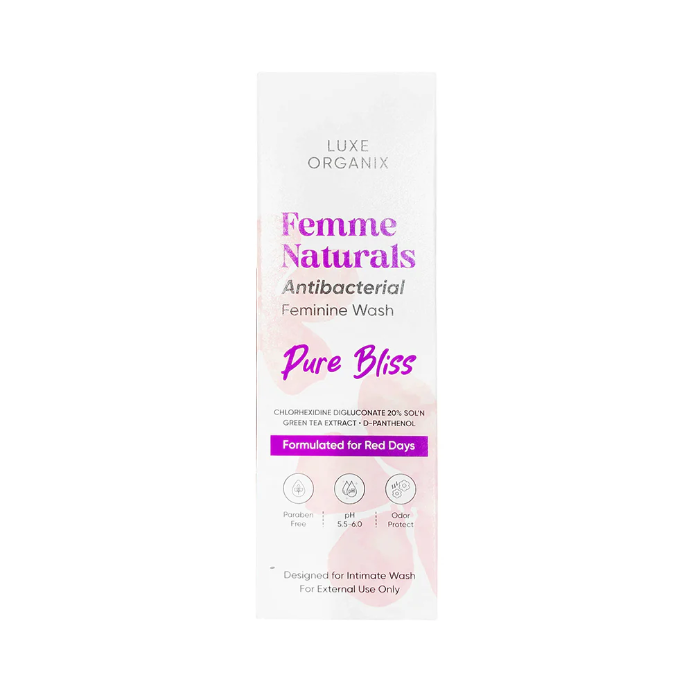 Luxe Organix Femme Naturals Antibacterial Feminine Wash Pure Bliss 120ml - Image 2