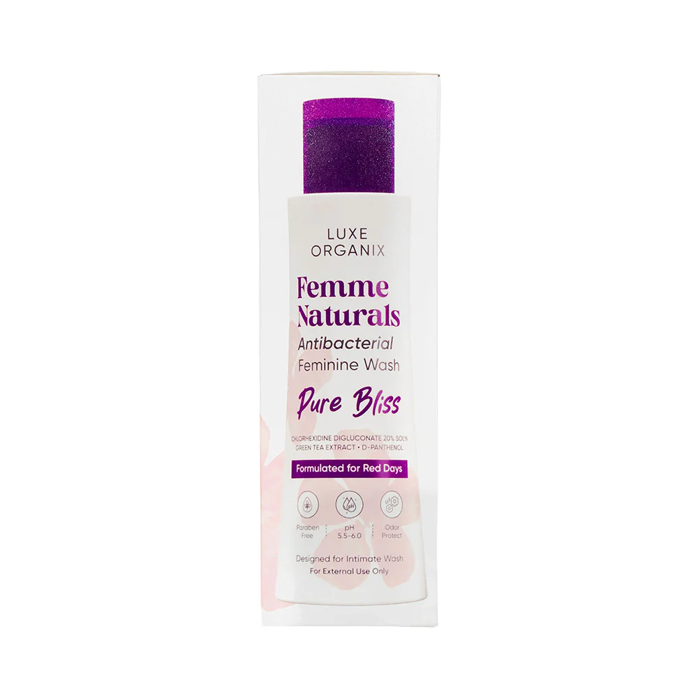 Luxe Organix Femme Naturals Antibacterial Feminine Wash Pure Bliss 120ml - Image 3