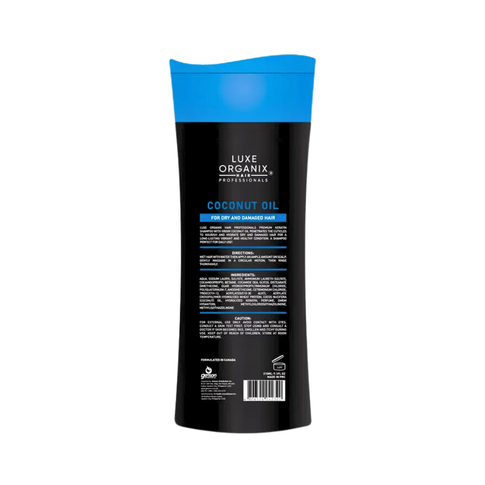 Luxe Organix Keratin Shampoo Coconut Oil 210ml - Image 3