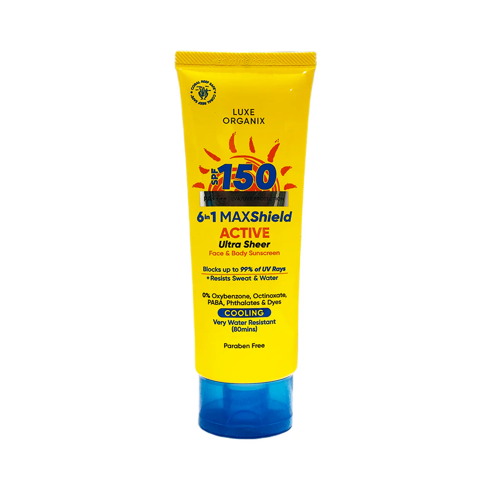 Luxe Organix MaxShield Active Ultra Sheer Sunscreen SPF150 PA++++ 100ml - Image 2