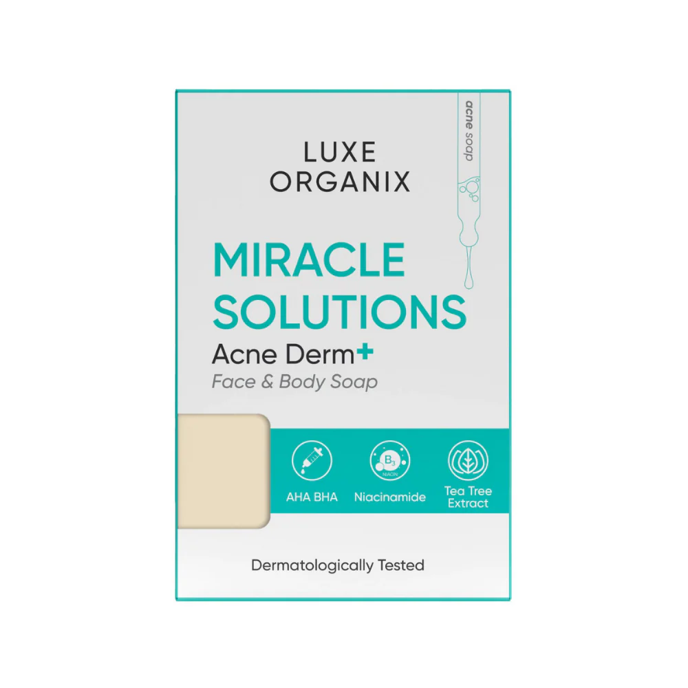 Luxe Organix Miracle Solution Face And Body Soap 135g - Image 2