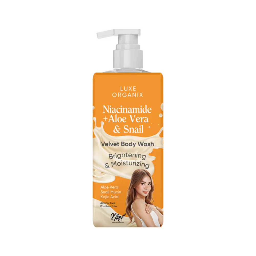 Luxe Organix Niacinamide + Aloe Vera And Snail + Kojic Acid Shower Cream 400ml - Image 2