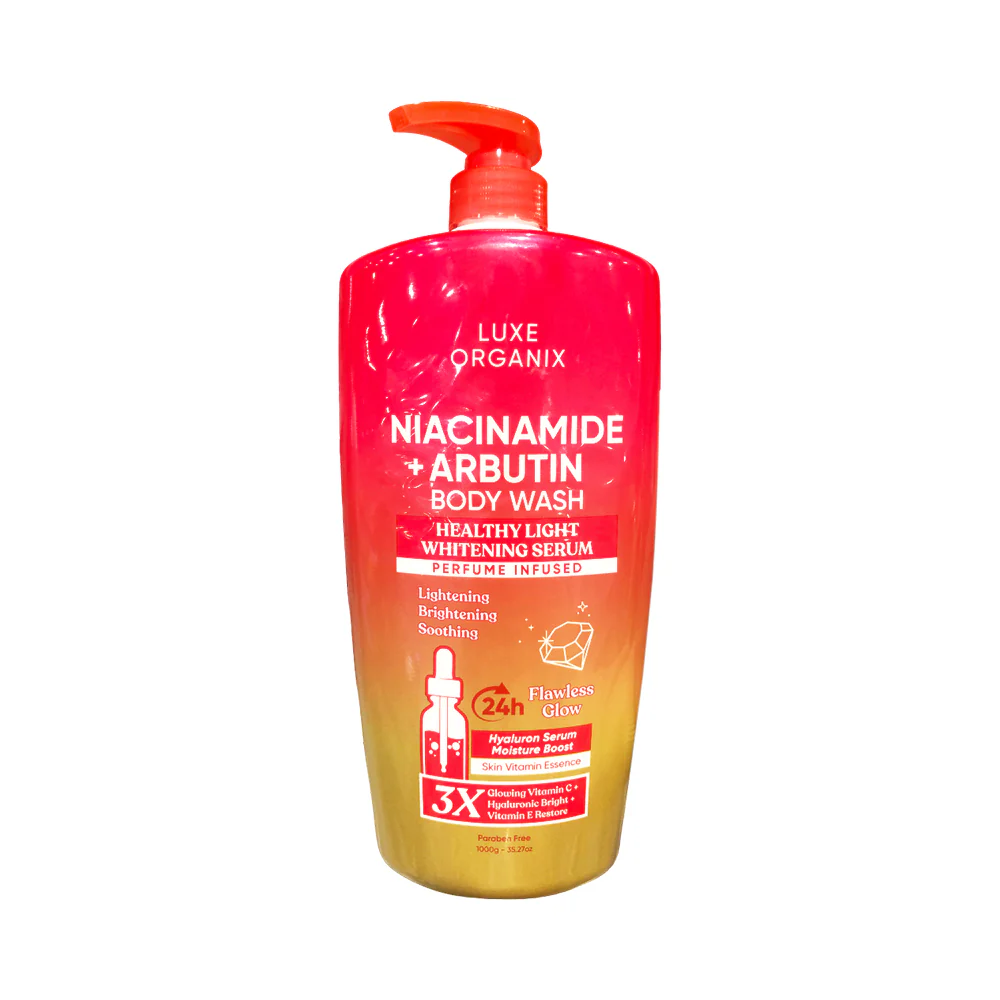 Luxe Organix Niacinamide + Arbutin Body Wash Healthy Light Whitening Serum 1000g - Image 2