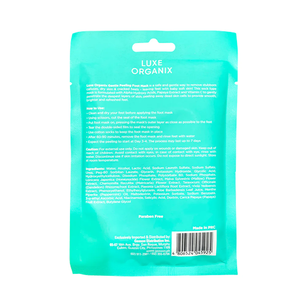 Luxe Organix Peeling Foot Mask 1 Pair - Image 3