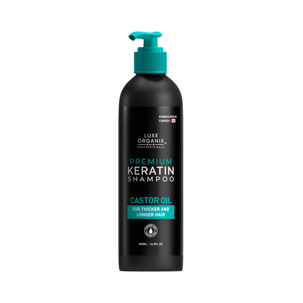Luxe Organix Premium Keratin Castor Oil Shampoo 500ml - Image 2