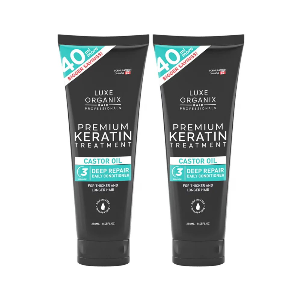 Luxe Organix Premium Keratin Treatment Castor Oil 210ml x 2's - Image 2