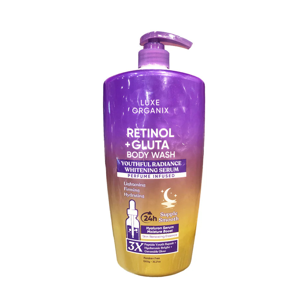 Luxe Organix Retinol + Gluta Body Wash Youthful Radiance Whitening Serum 1000g - Image 2