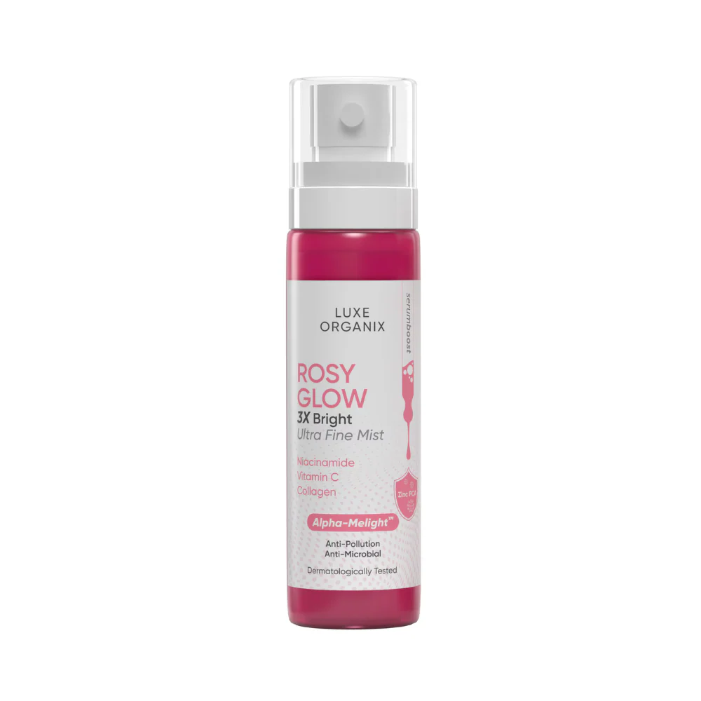 Luxe Organix Rosy Glow 3x Bright Ultra Fine Mist 80ml - Image 2