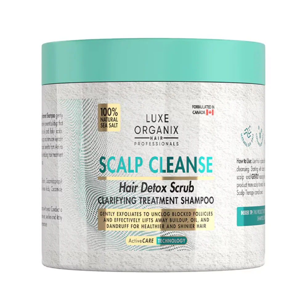 Luxe Organix Scalp Cleanse Hair Detox Scrub Clarifying Treatment Shampoo 220g - Image 2