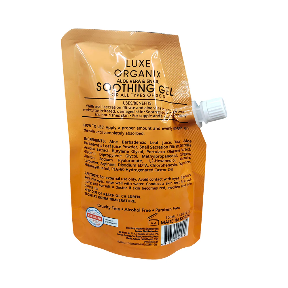 Luxe Organix Snail And Aloe Soothing Gel 95% 100ml - Image 3