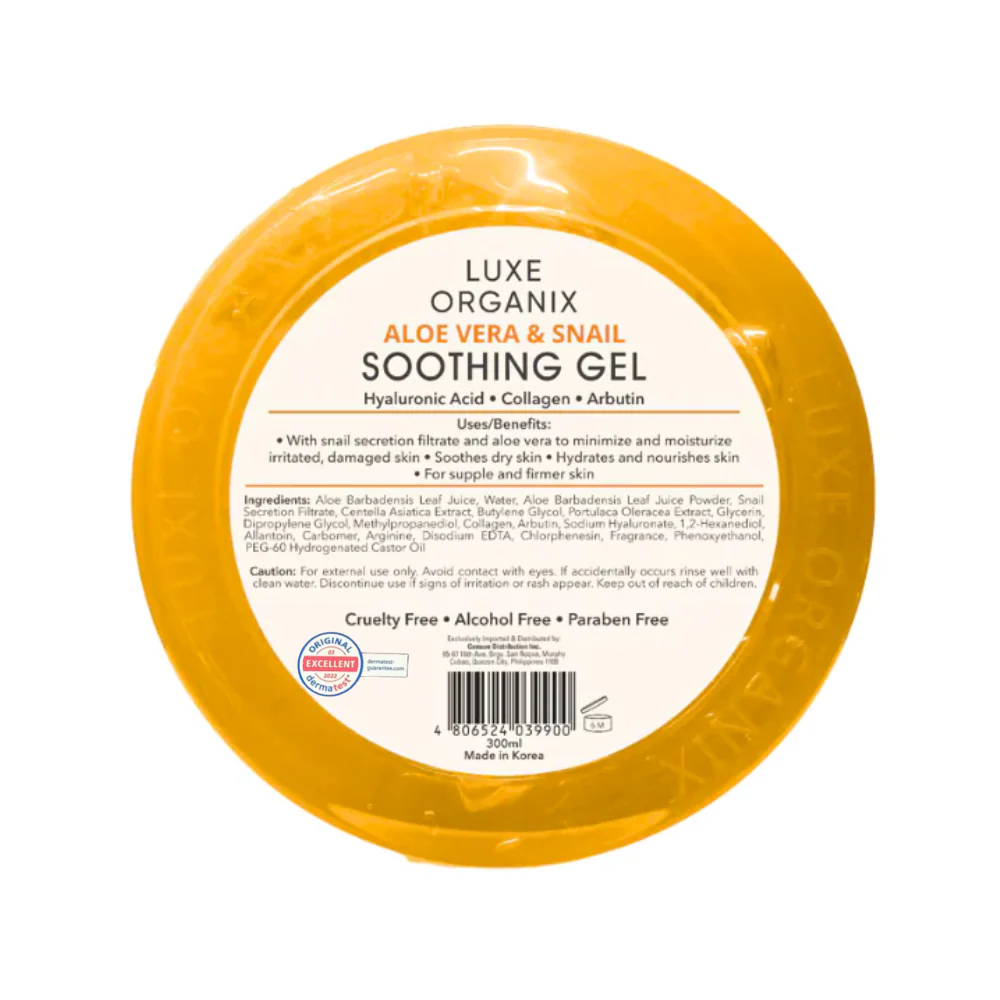 Luxe Organix Snail And Aloe Soothing Gel 95% 300ml - Image 3