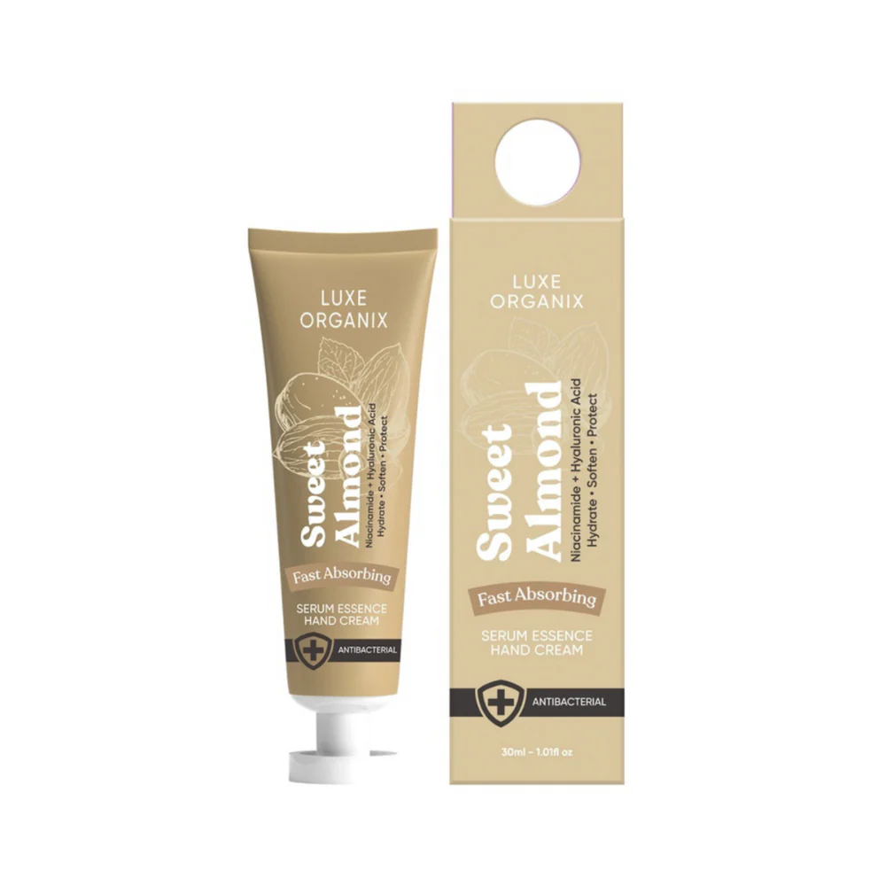 Luxe Organix Sweet Almond Serum Essence Hand Cream 30ml - Image 2