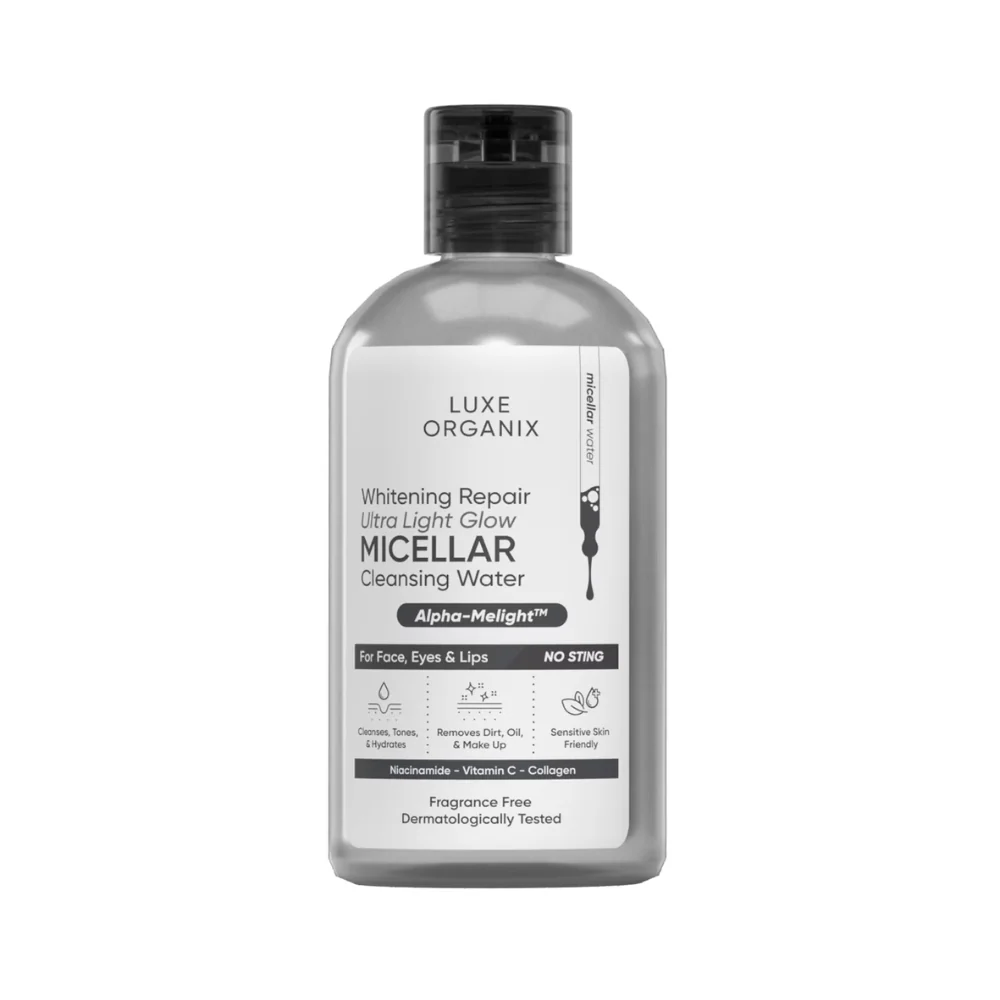 Luxe Organix Whitening Repair Ultra Light Glow Micellar Cleansing Beauty Water 300ml - Image 2
