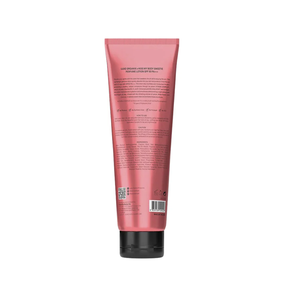 Luxe Organix x Kiss My Body Sweetie SPF 50 PA+++ Perfume Lotion 200g - Image 3