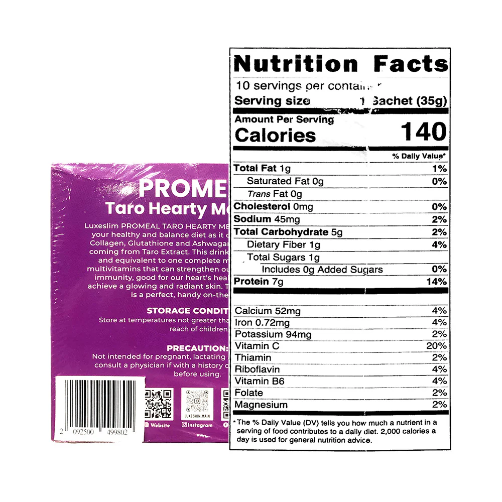 Luxe Slim Promeal Taro Hearty Meal Diet - Image 4