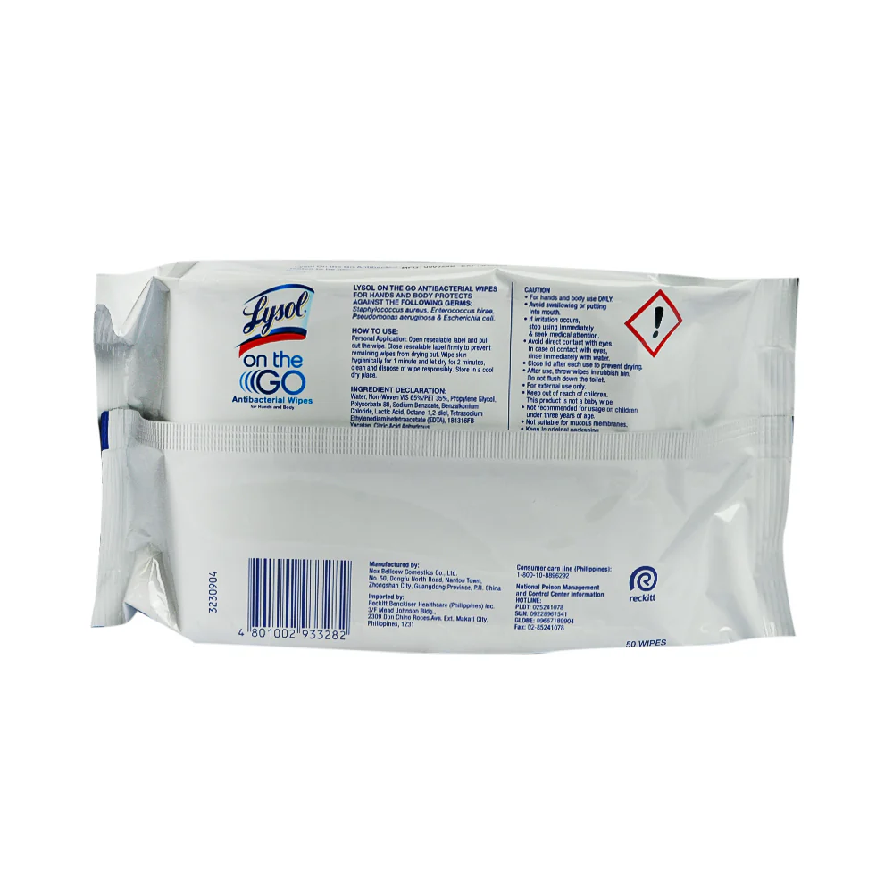 Lysol Germ Hand Antibacterial Wipes 50 Pulls - Image 2