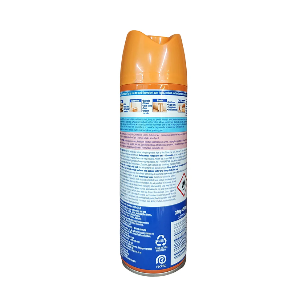Lysol Liquid Disinfectant Spray Citrus Meadows 340g - Image 2
