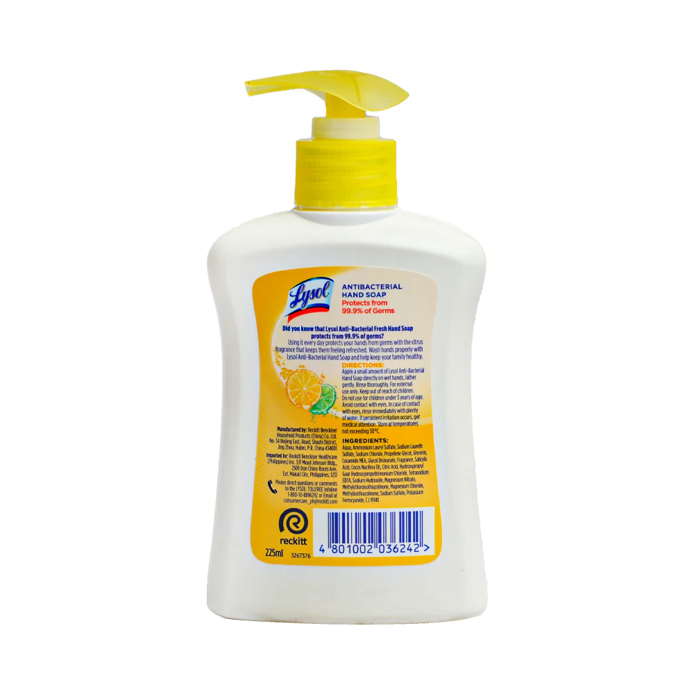 Lysol Liquid Hand Wash Fresh 225ml - Image 2
