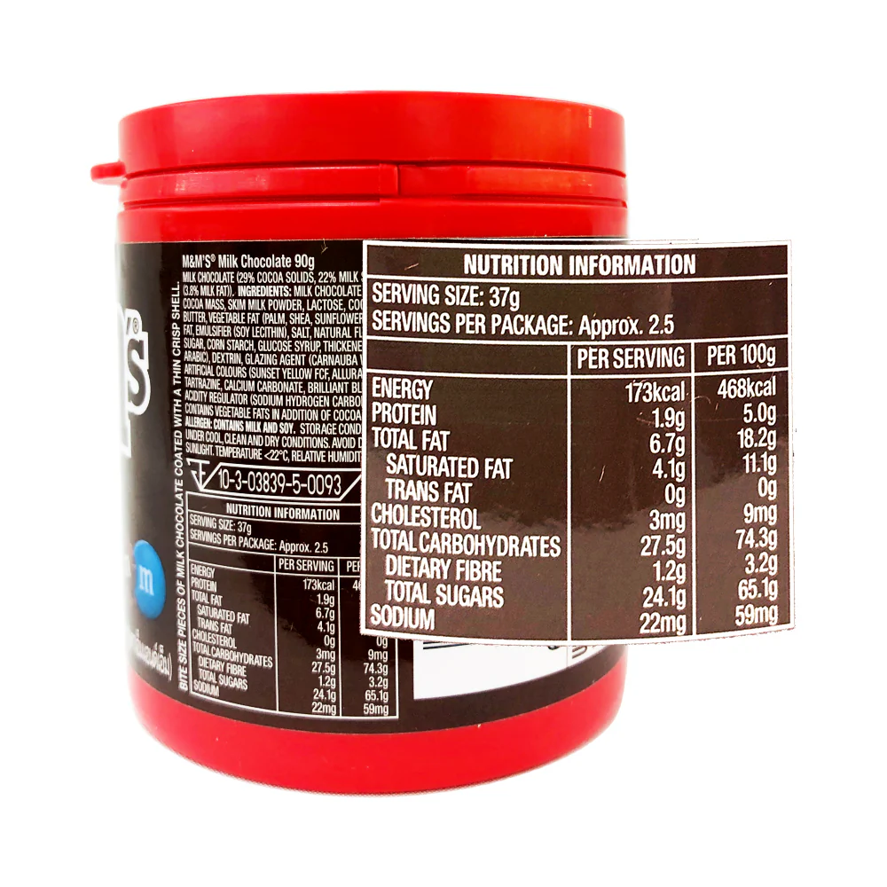 M&M's Milk Chocolate Canister 90g - Image 2
