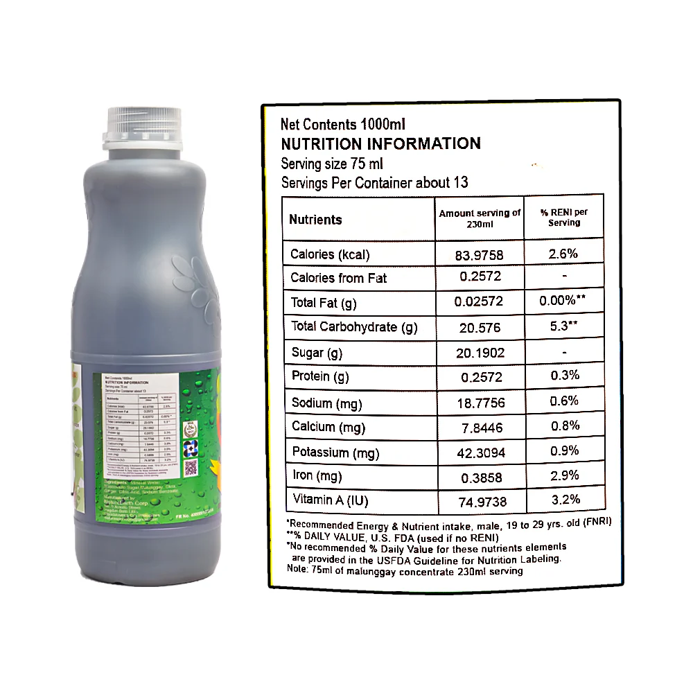 Naturearth M2 Malunggay Tea Drink 1000ml - Image 3