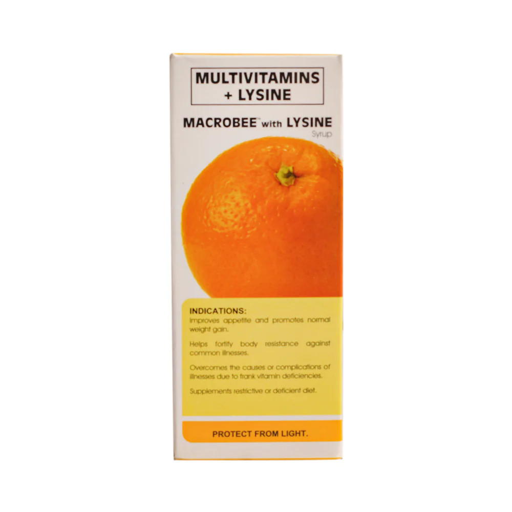 Macrobee Multivitamins Lysine Syrup 120ml - Image 2