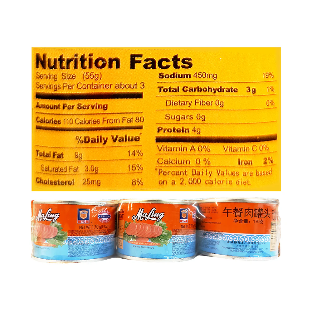 Maling Luncheon Meat Chicken 170g x 3's - Image 2