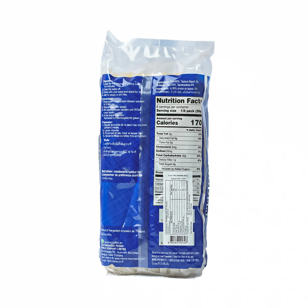 Mama Rice Noodles Medium 3mm 400g - Image 2
