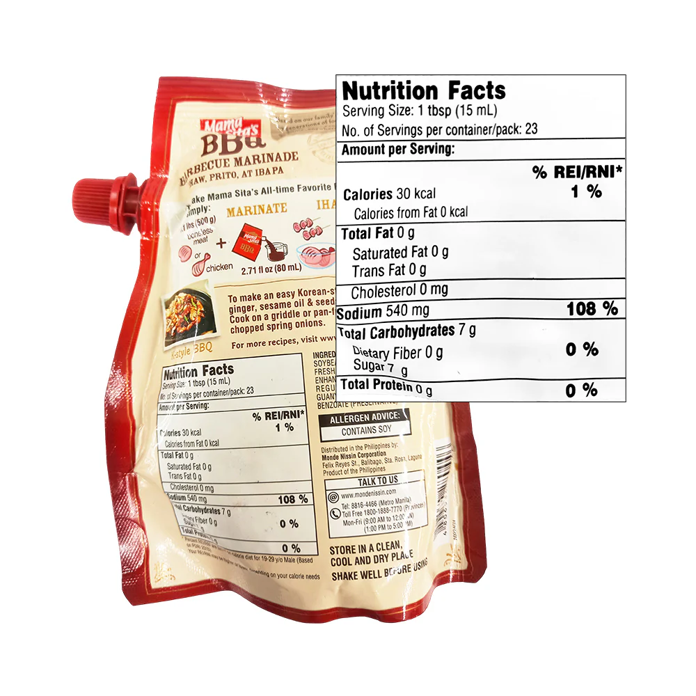 Mama Sita's Barbecue Marinade With Spout 350ml - Image 2